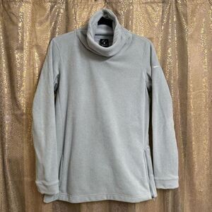 Nike Dri Fit Women's Gray Fleece Soft Turtleneck Sweater Small